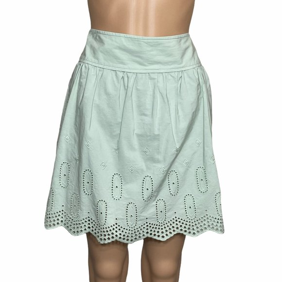 loft  skirt pistachio color size 10 - Picture 1 of 8